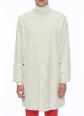 Gabardine collarless coat
