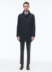 Technical serge water-repellent coat