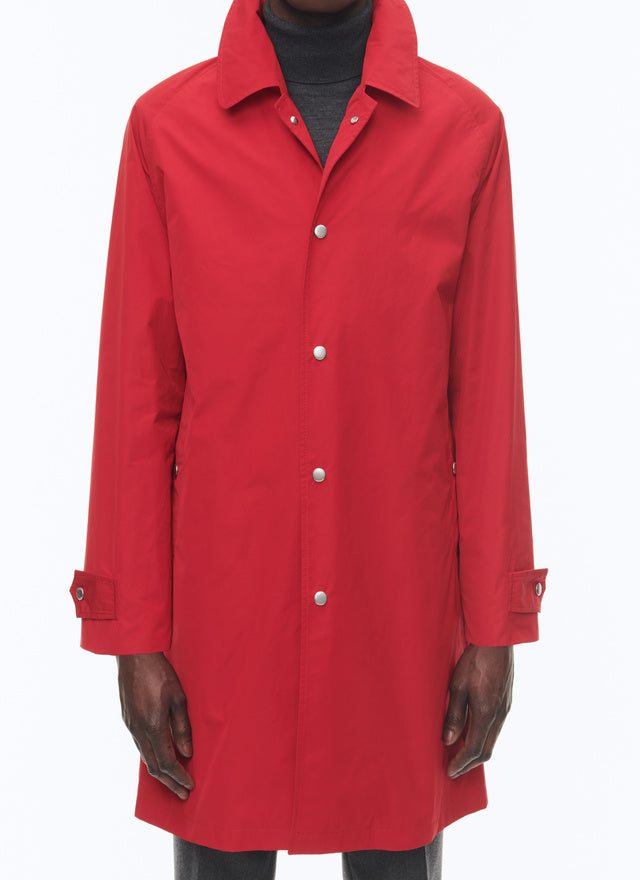 Cotton coat with shirt collar