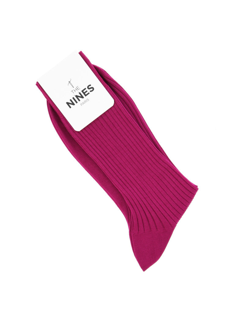 Scottish Lisle Thread Socks In Raspberry