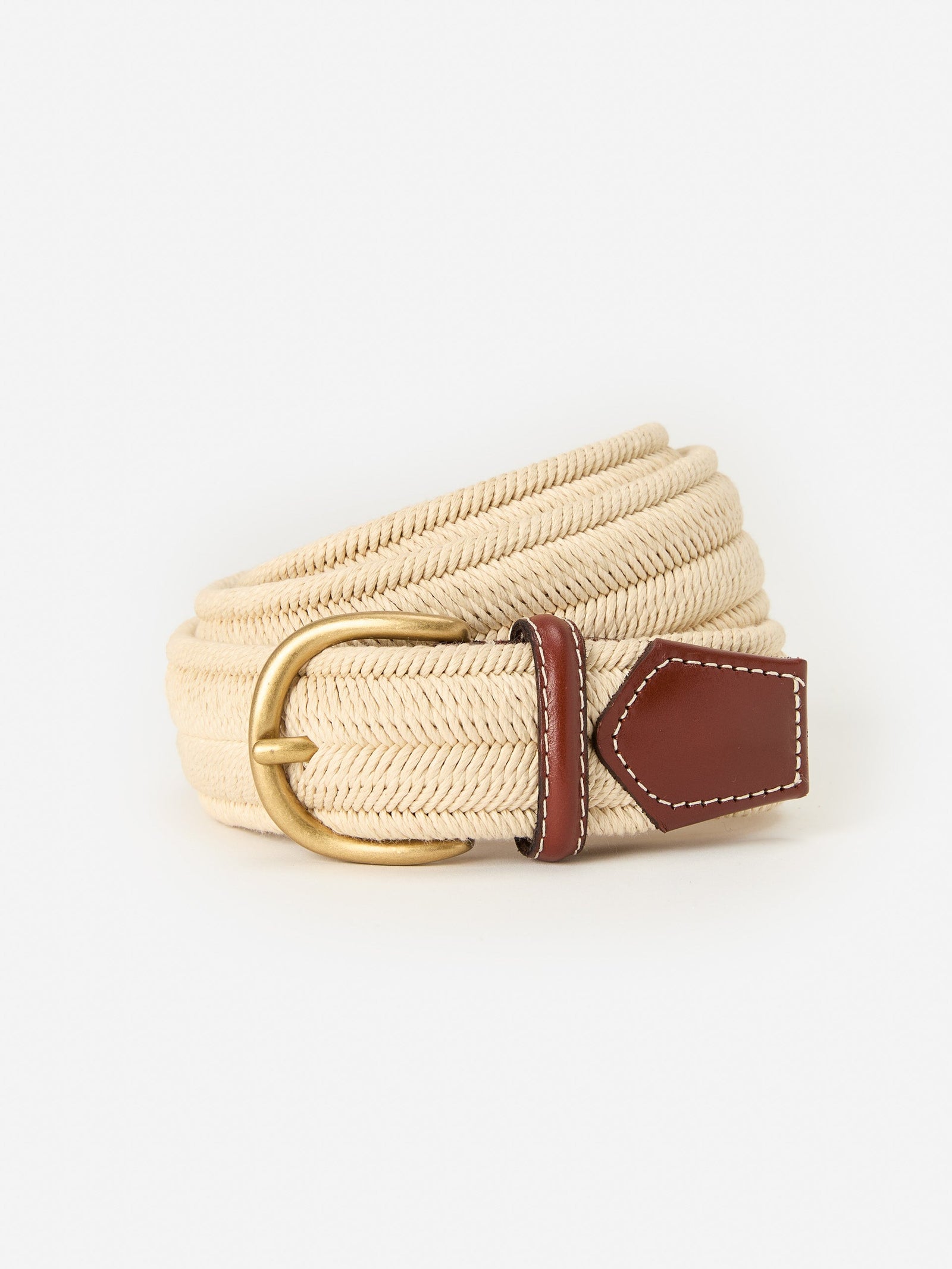 Off White Solid Ray Cotton Belt Men S Belts J Mclaughlin