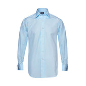 Tailored Fit Plain Poplin Double Cuff Shirt In