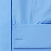 Classic Fit Plain Poplin Double Cuff Bank Collar Shirt In Cornflower