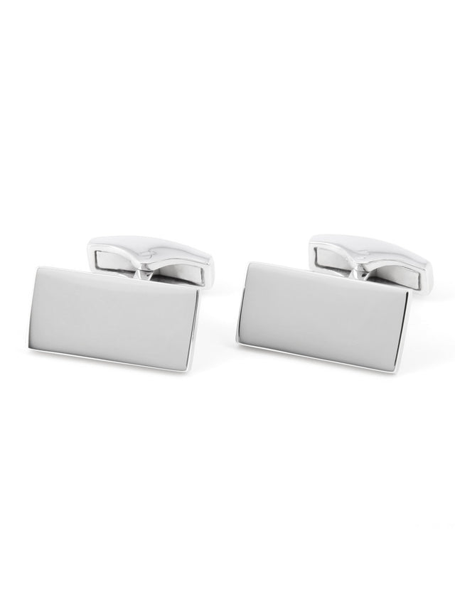 Rectangular sterling silver cufflinks Brompton