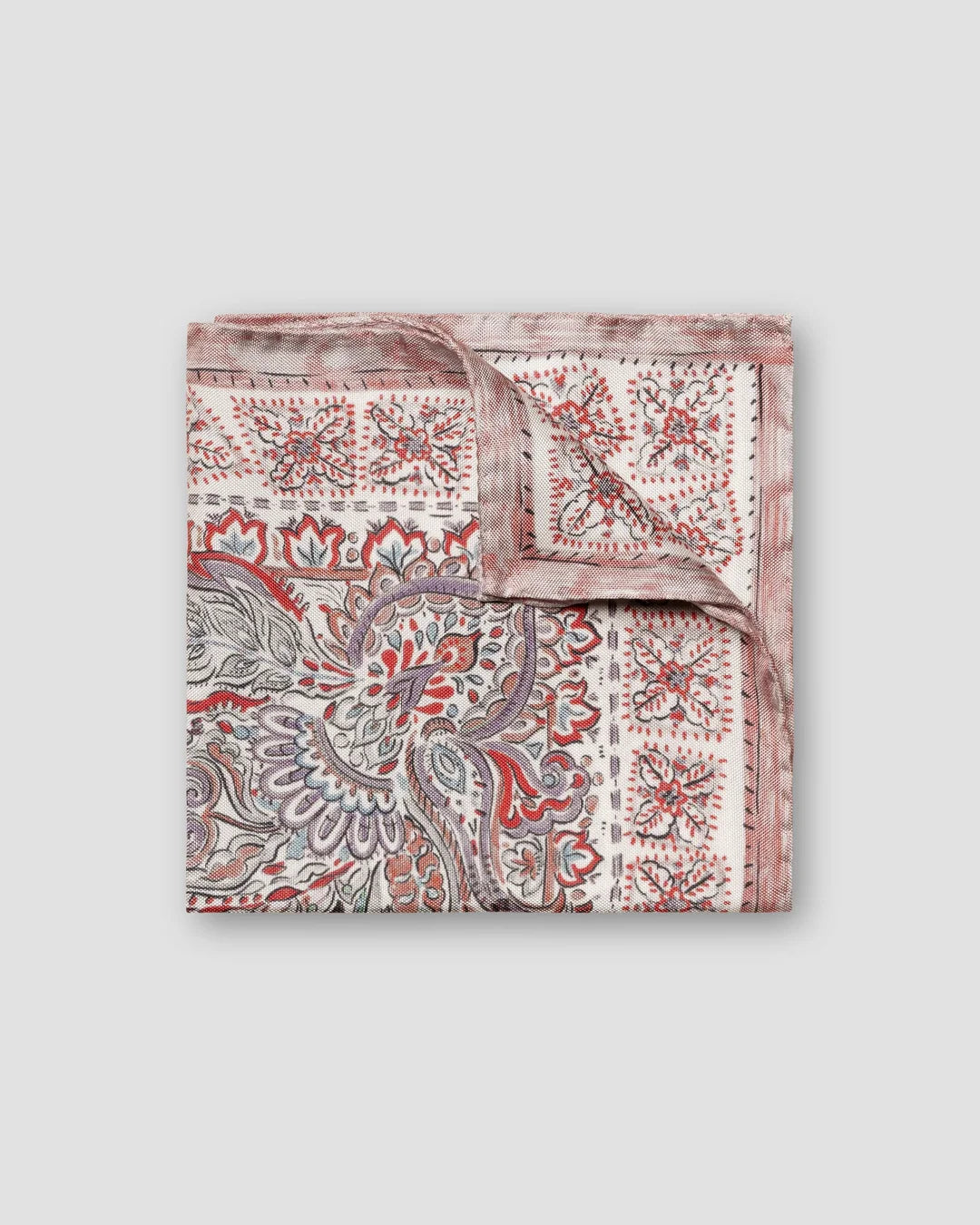 Paisley Print Silk Pocket Square