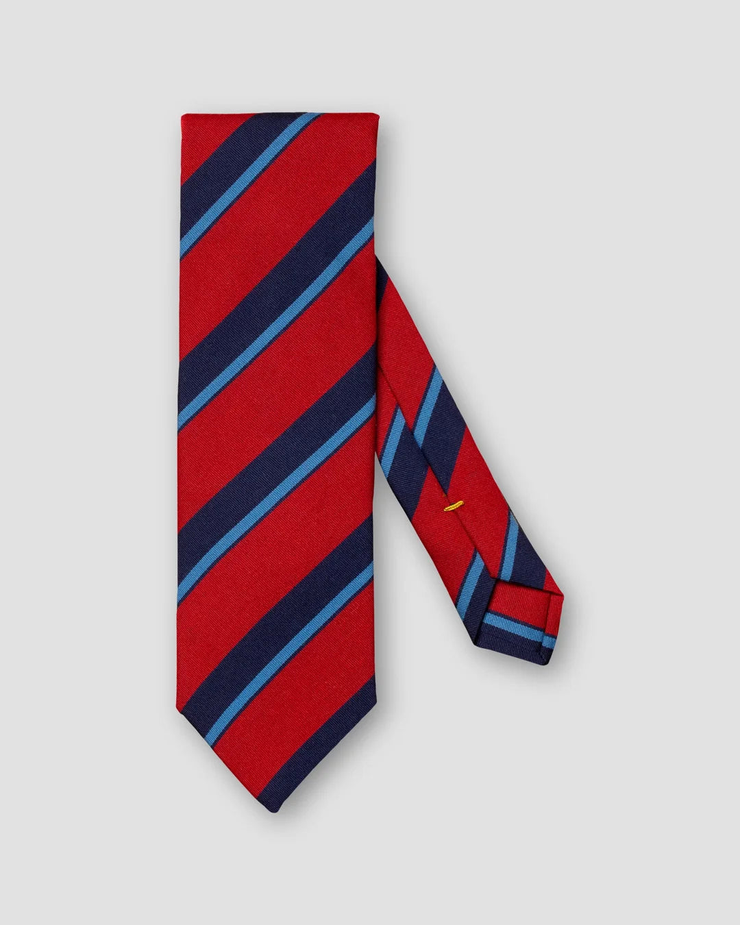Blue Striped Wool Cotton Tie