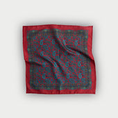 Red Assorted Paisley Silk Pocket Square