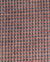 Red Basket Weave Cotton Linen Flat Cap