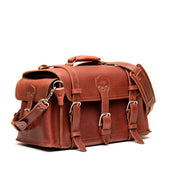 Side Pocket Leather Duffle Bag