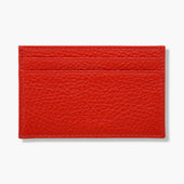 Red Calf Leather Double Sided Card Holder