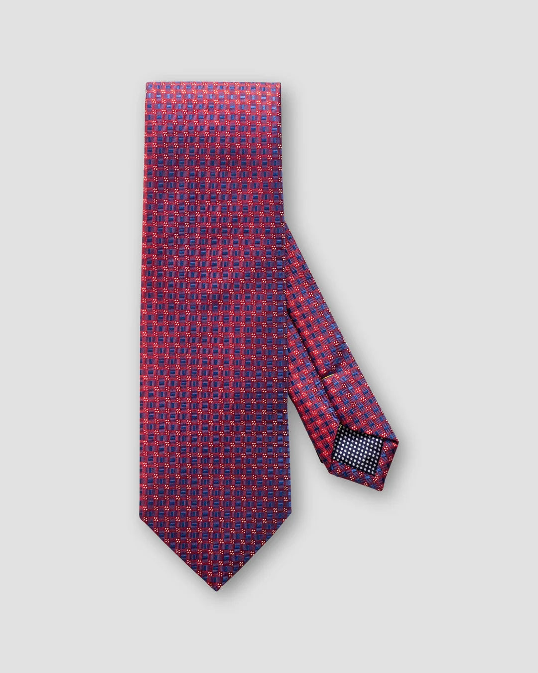 Red Checked Silk Tie Eton