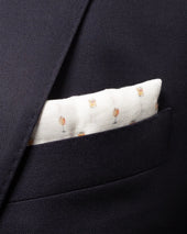 Red Cocktails Print Linen Pocket Square