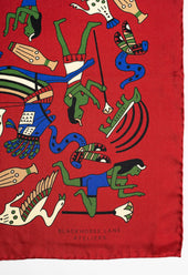 Red Egyptian Silk Pocket Square