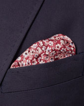 Floral Print Silk Pocket Square
