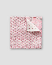 Pink Four Prints Linen Pocket Square