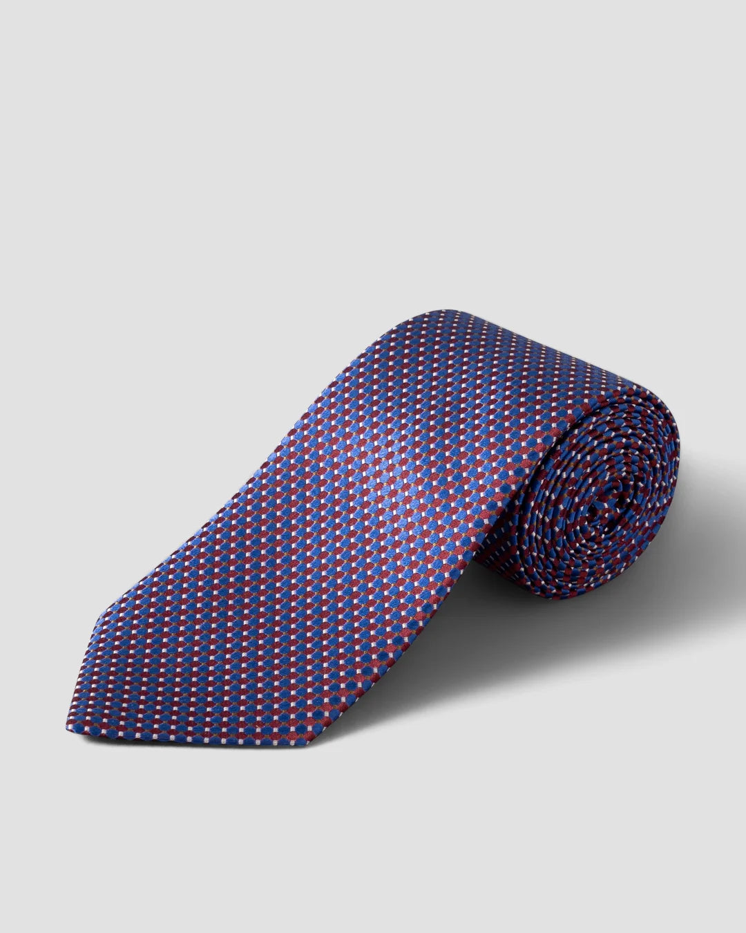 Red Geometric Silk Tie Eton