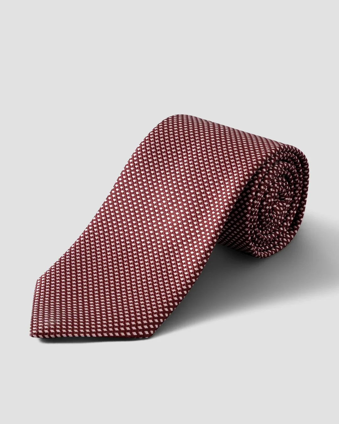 Red Geometric Woven Tie Eton