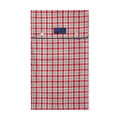Red Grid Check Brushed Cotton Pyjamas With Navy Piping