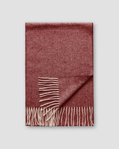 Red Herringbone Wool Scarf