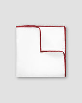Red Linen Pocket Square