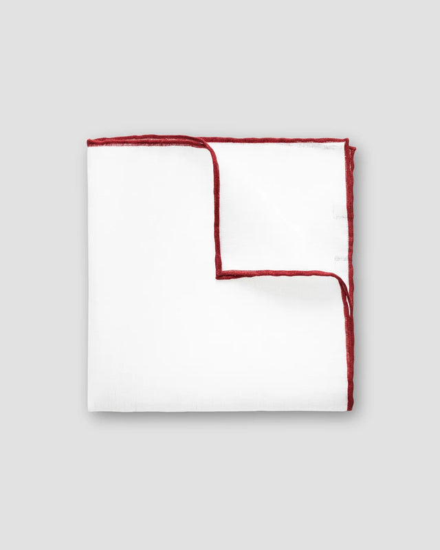 Red Linen Pocket Square