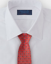 Red Miniature Floral Motif Silk Tie
