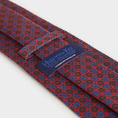 Red Mosaic Printed Silk Tie