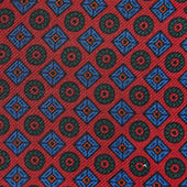 Red Mosaic Printed Silk Tie