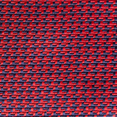 Red Navy Houndstooth Silk Tie