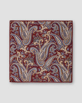 Paisley Print Fuji Silk Pocket Square