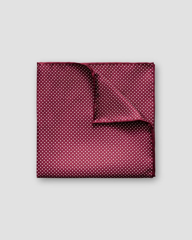 Red Polka Dots Silk Pocket Square