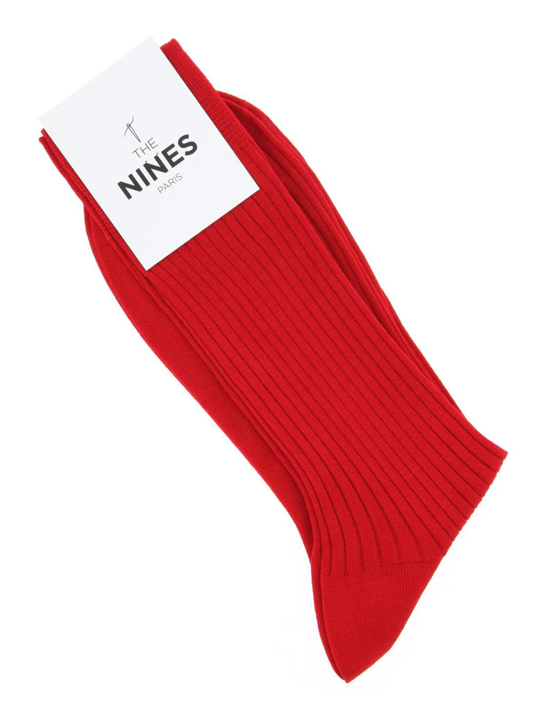 Passion Red Cotton Lisle Socks