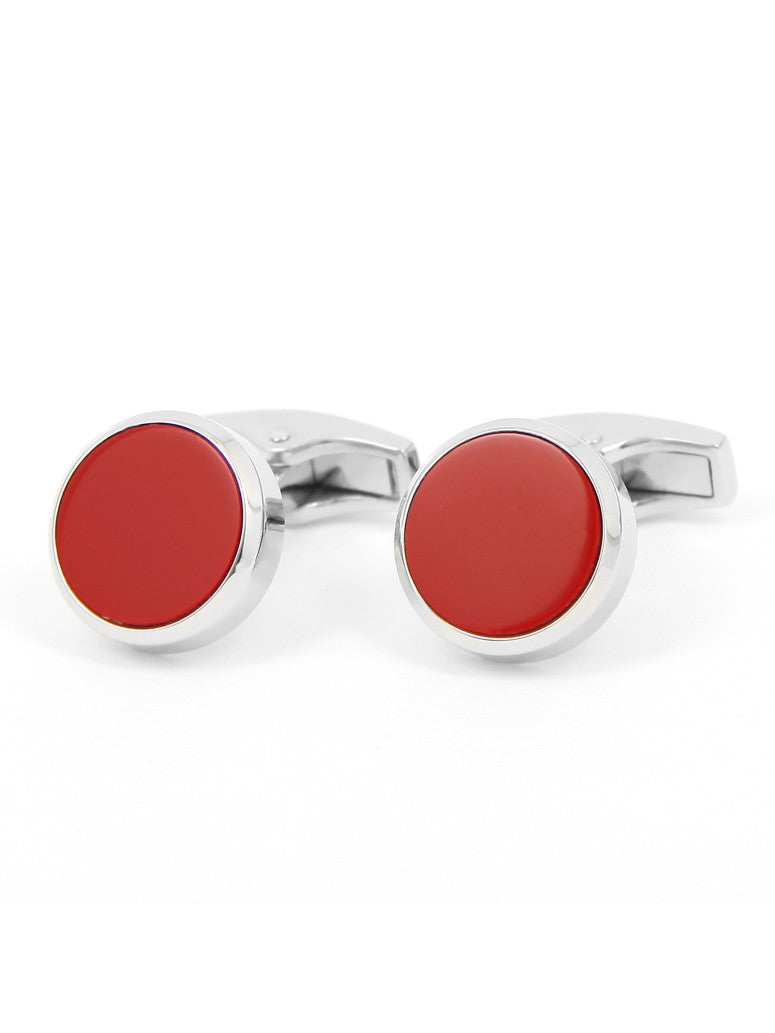 Red Sterling Silver Cufflinks Saint Honor
