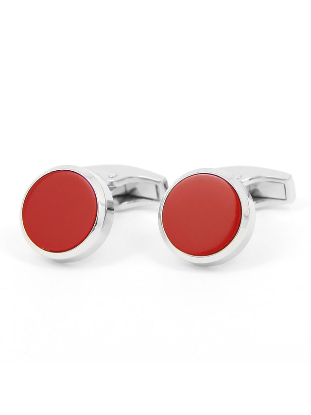Red sterling silver cufflinks Saint-Honoré