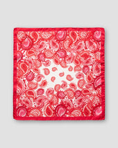 Red watercolour paisley pocket square