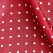 Red White Medium Spot Silk Pocket Square