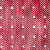 Red White Spot Herringbone Silk Tie