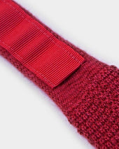 Red White Spot Knitted Cashmere Tie