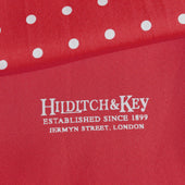 Red White Spot Silk Tubular Scarf