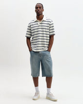 Redman Textured Stripe Organic Cotton Polo Shirt