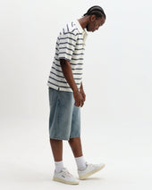 Redman Textured Stripe Organic Cotton Polo Shirt