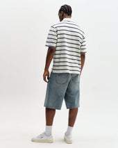 Redman Textured Stripe Organic Cotton Polo Shirt
