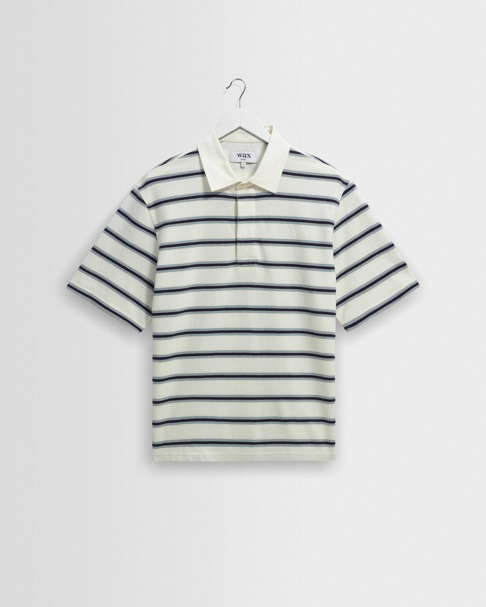 Redman Textured Stripe Organic Cotton Polo Shirt