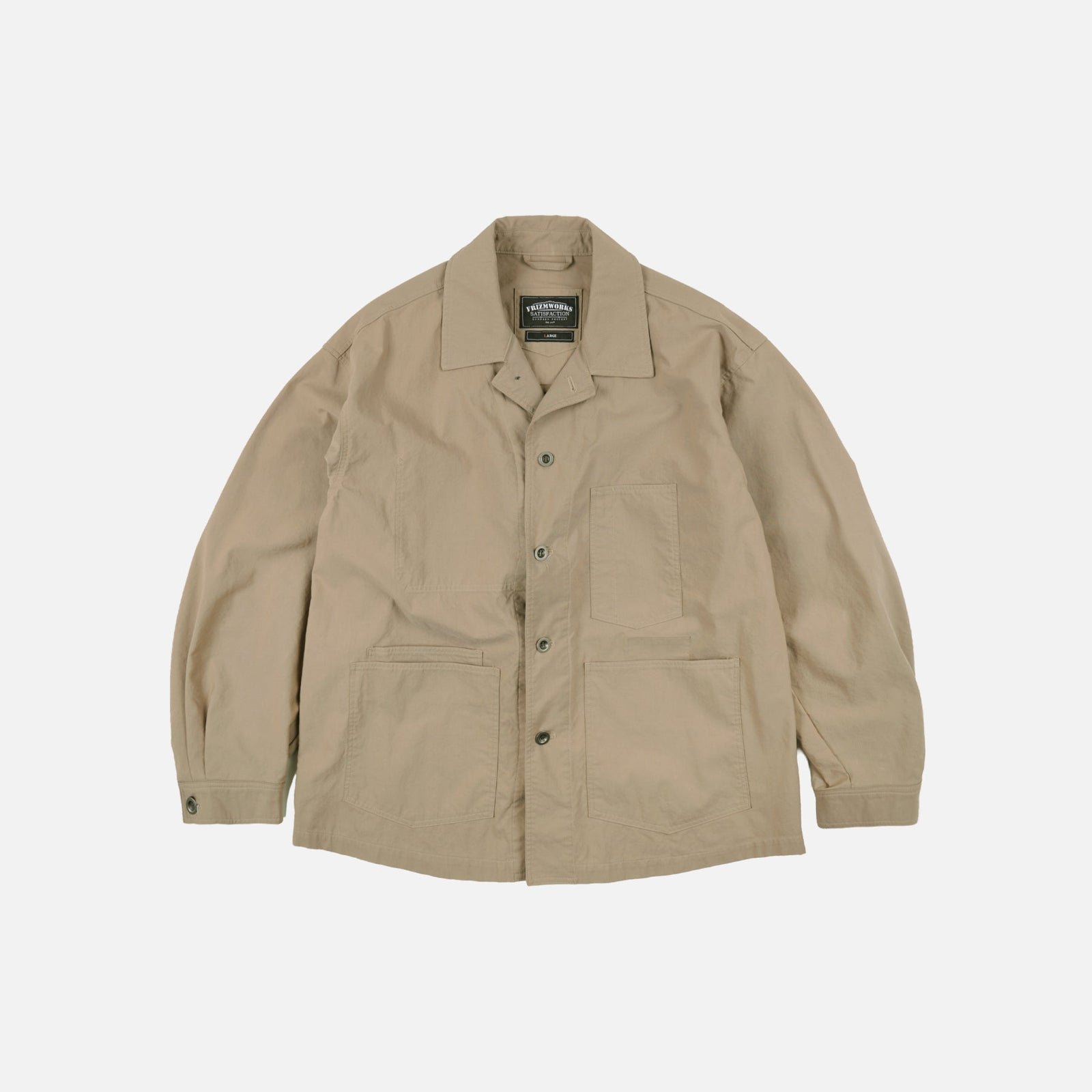 Relaxed Coverall Jacket Beige