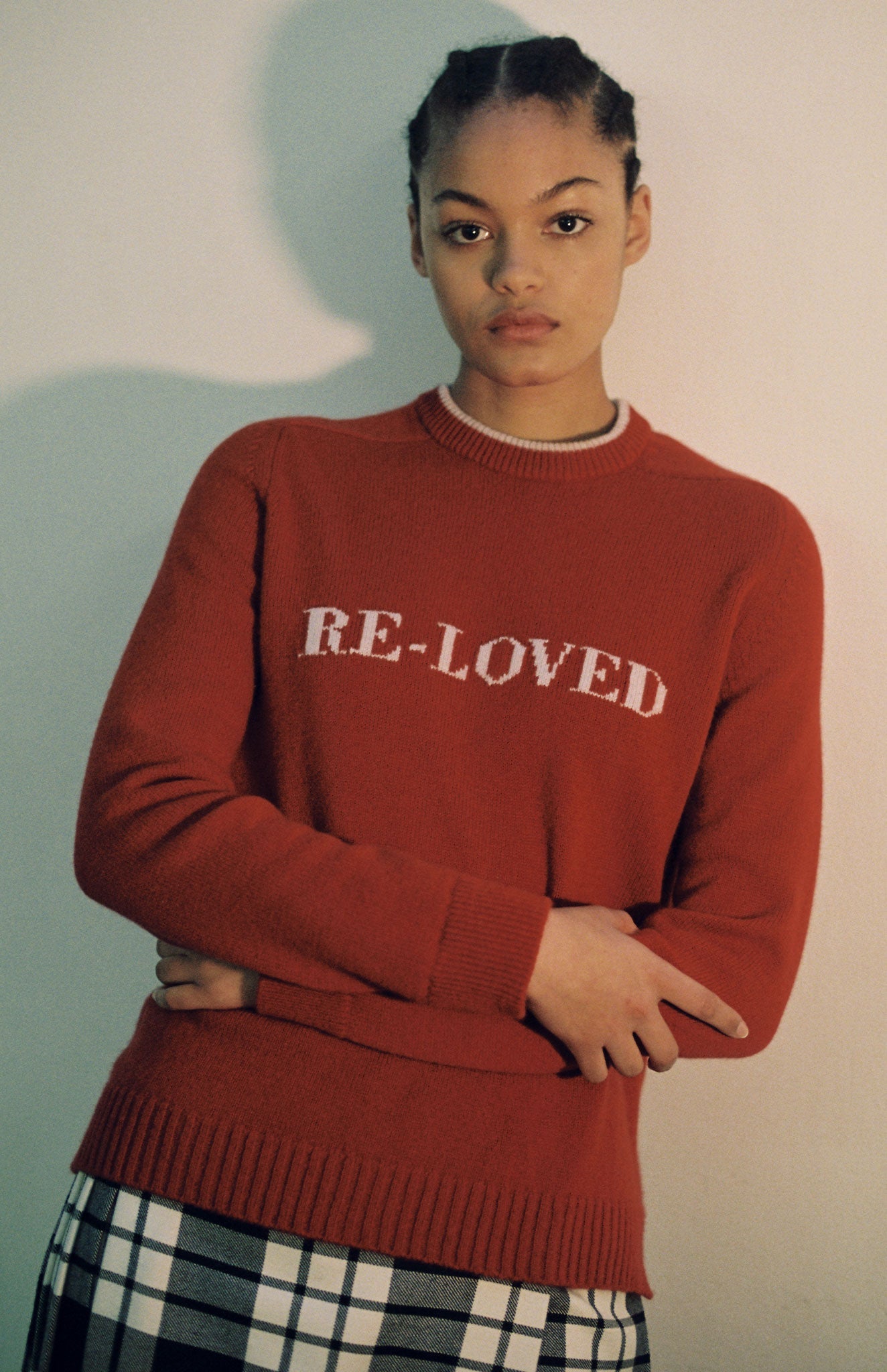 Re-loved Recycled Cashmere Jumper In Red