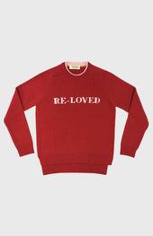 Re-loved Recycled Cashmere Jumper In Red