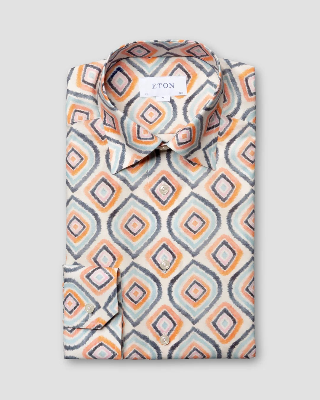 Retro Geometric Print Shirt Eton