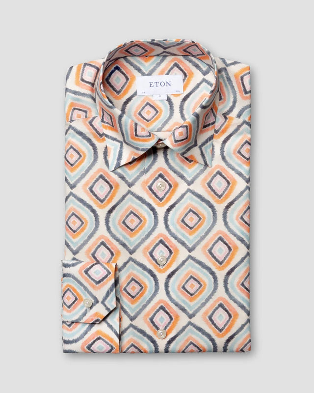 Hemd mit geometrischem Retro-Print - Eton