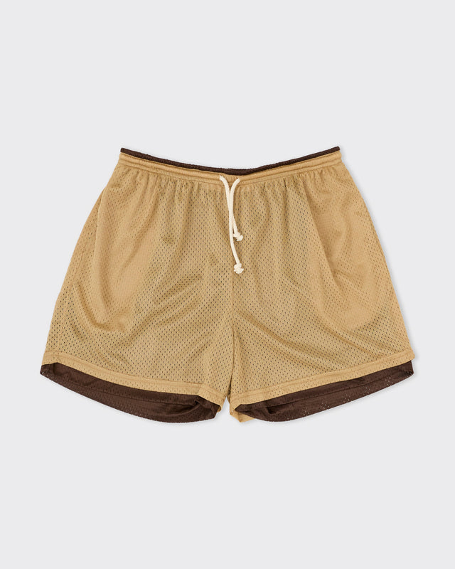 Reversible Ball Short, Tan/Brown