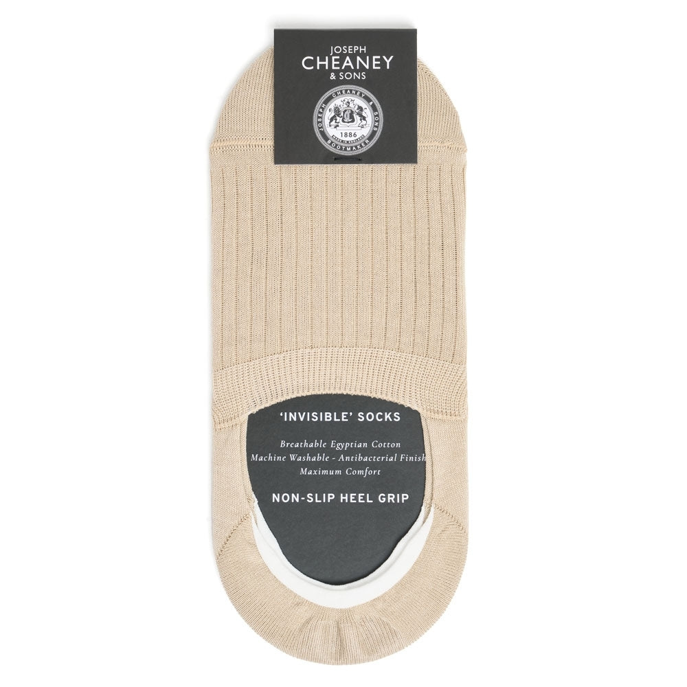 Ribbed Egyptian Cotton Neutral Invisible Socks